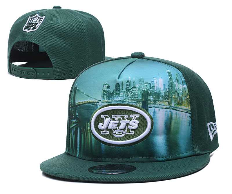 New York Jets Team Logo Adjustable Hat YD (5)